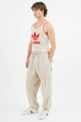 Beige Wool Cargo Pant