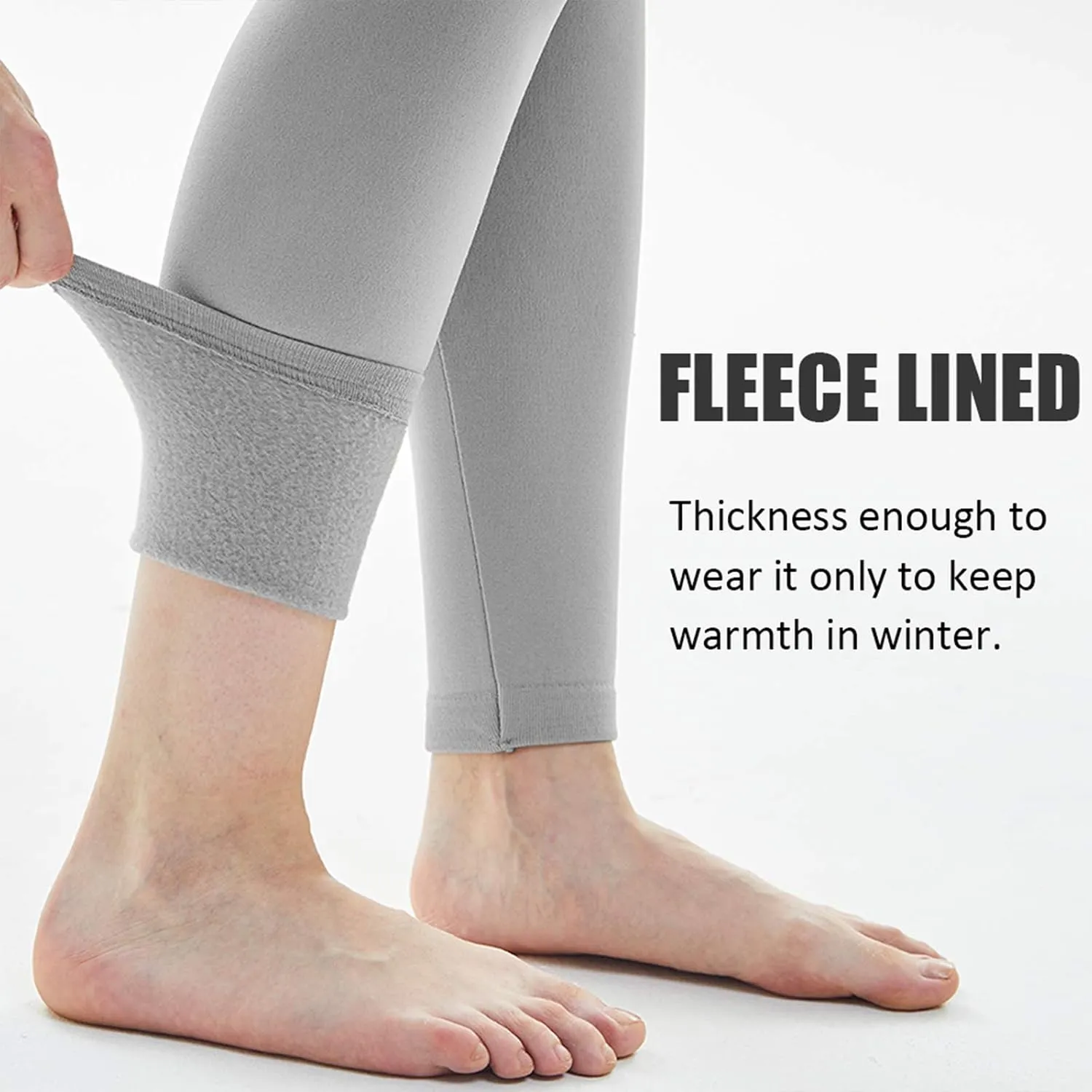 DINNAPE Fleece Lined Leggings Women Thick High Waisted Winter Warm Leggings