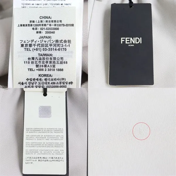 Fendi Wool Twill Pants FF Logo Belt Off-White