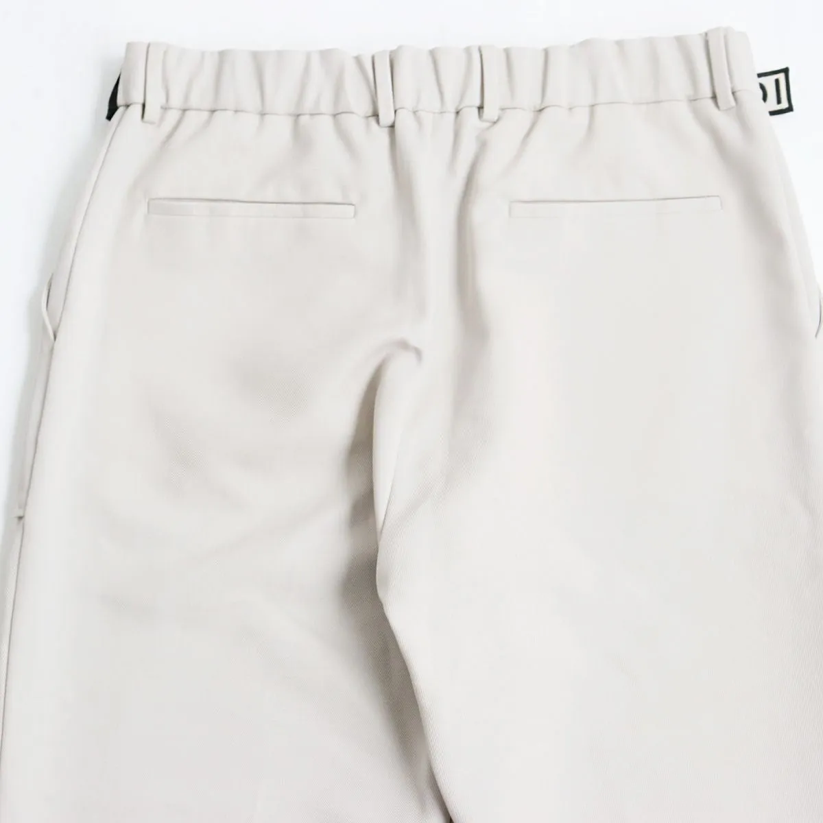 Fendi Wool Twill Pants FF Logo Belt Off-White