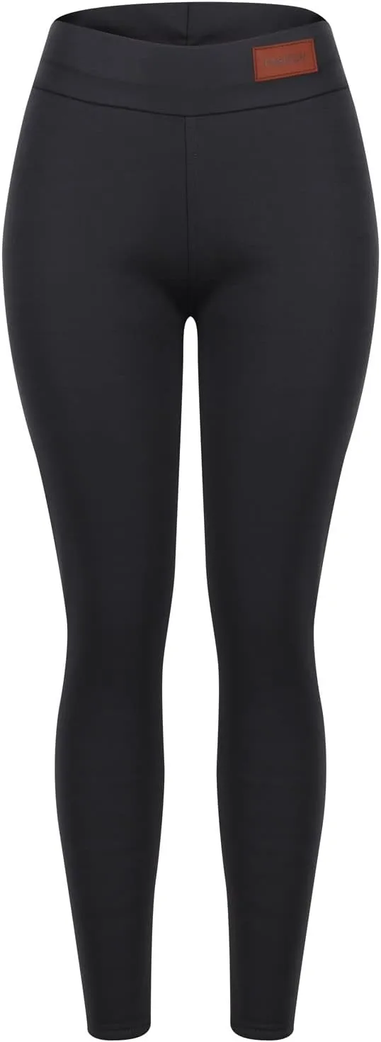 Fleece Lined Leggings Women High Waisted Winter Thermal Warm Pants Thick Yoga Tummy Control Athletic Tights