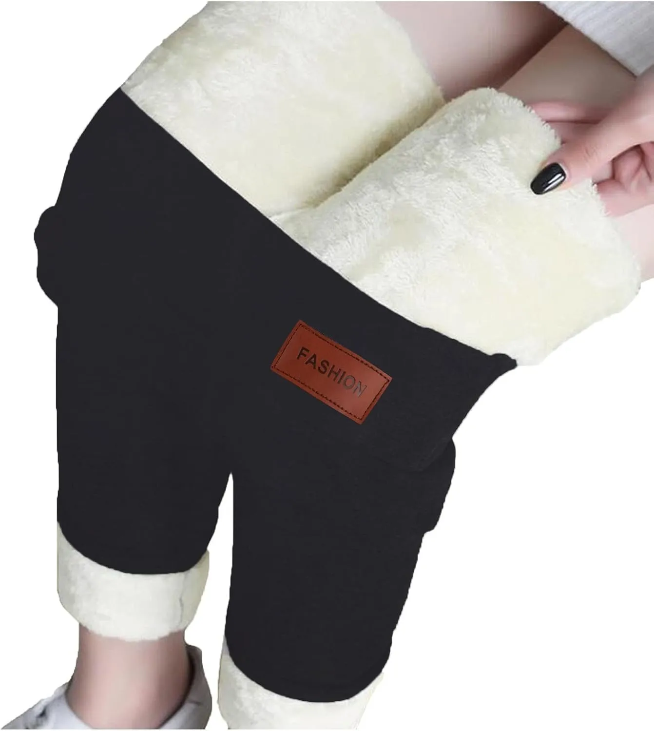 Fleece Lined Leggings Women High Waisted Winter Thermal Warm Pants Thick Yoga Tummy Control Athletic Tights