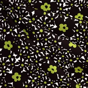 Japanese Layered Mod Floral Canvas Black/Olive