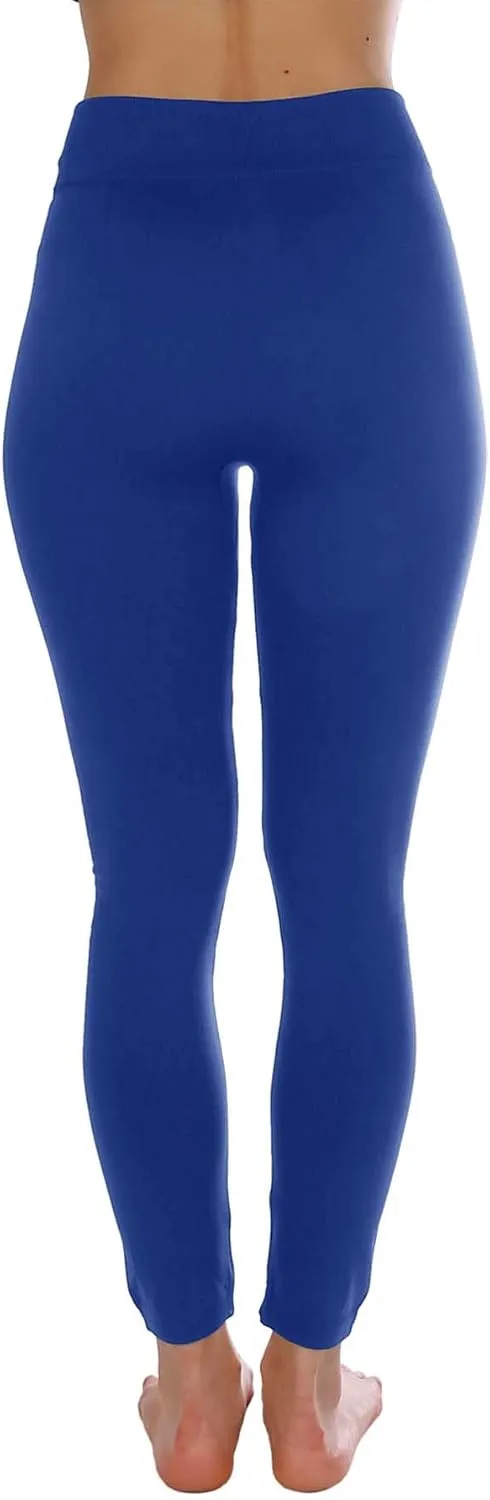 Kuda Moda 5-Pack Fleece Lined Leggings for Women Winter Warm Thermal Full Length Leggings