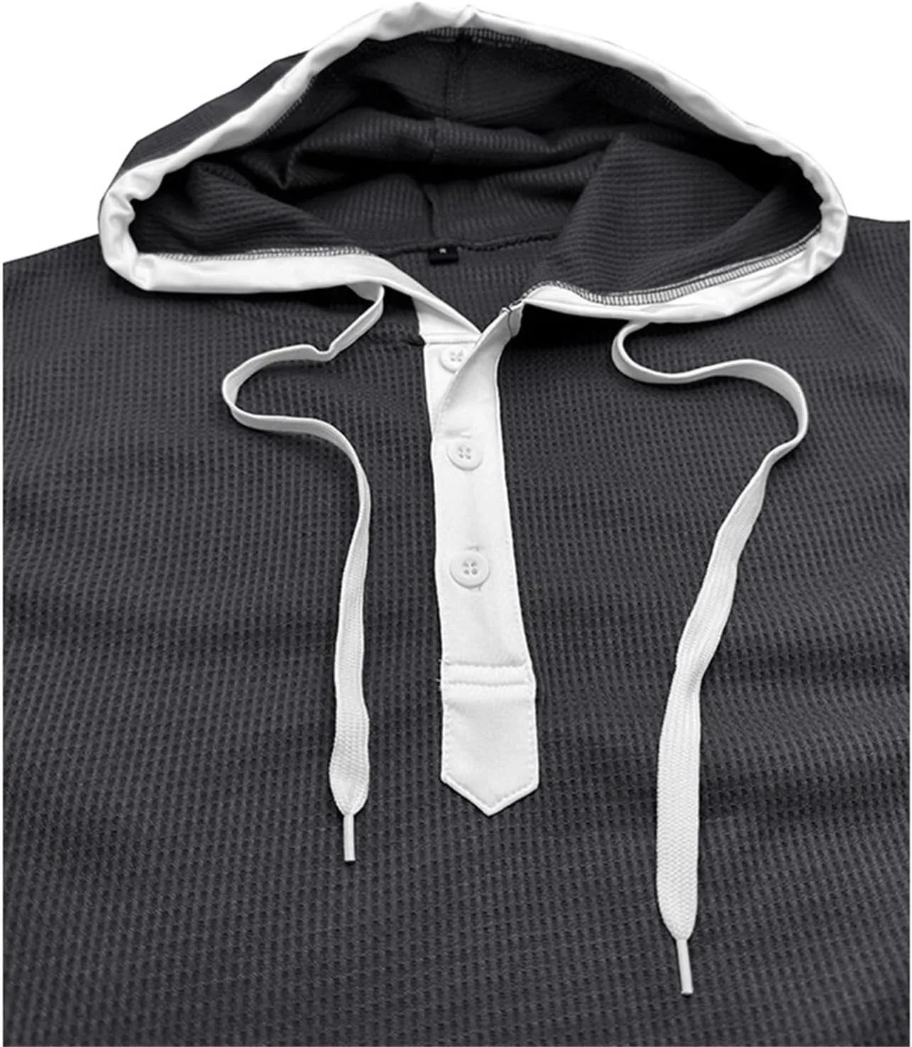 Men's Compression Shirts Trendy V Neck Hooded Pullover Tops Sleeveless Slim Fit Sweatshirt Bodybuilding Gym Tee Solid