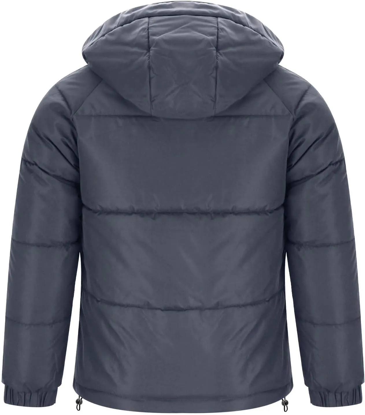 Men's Puffer Jackets Winter Warm Quilted Jacket Thicken Down Jacket Windproof Zip Up Thermal Coat Outerwear with Hood