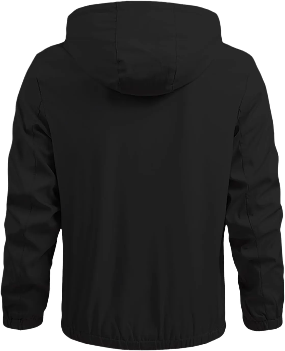 Mens Raincoat Waterproof Lightweight Hiking Jacket Hooded Windbreaker Zip Up Coat for Travel, Fishing Sport Outwear