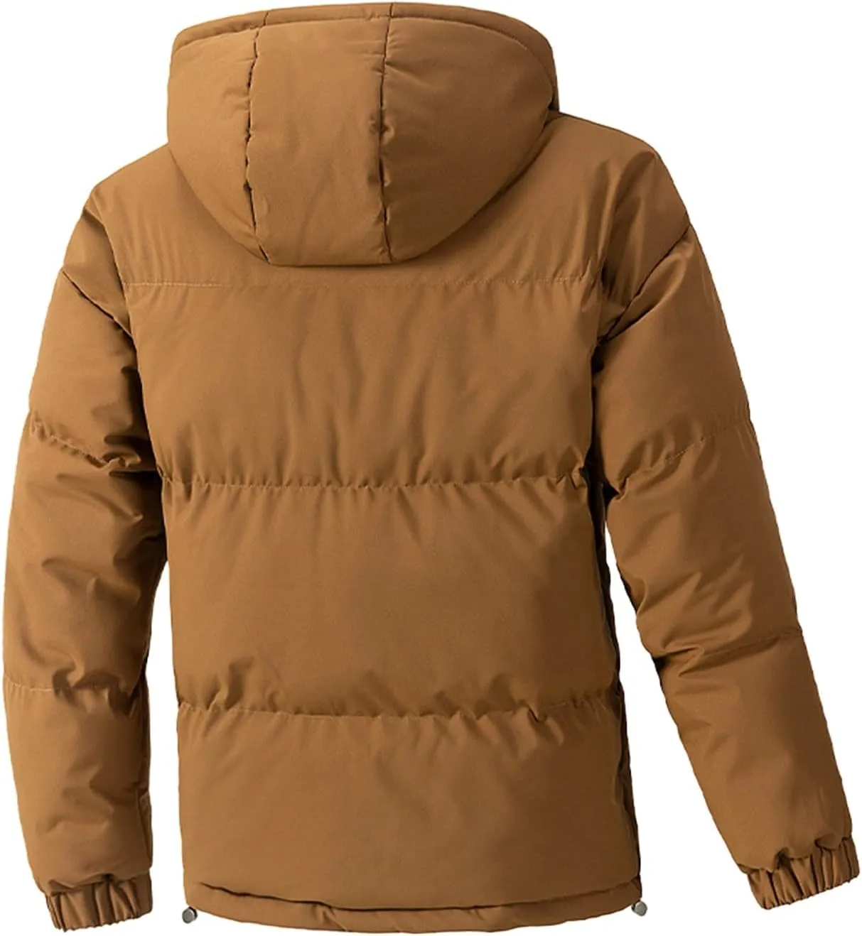 Men's Winter Loose Puffer Jackets Fashion Hooded Warm Hooded Windproof Down Coat Padded Thicken Hiking Parka Jackets