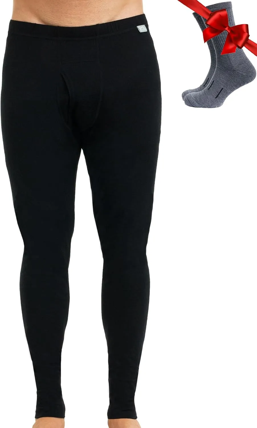 Merino Wool Base Layer Mens Bottom Pants 100% Merino Wool Heavyweight, Midweight, Lite Thermal Underwear Long Johns and Socks
