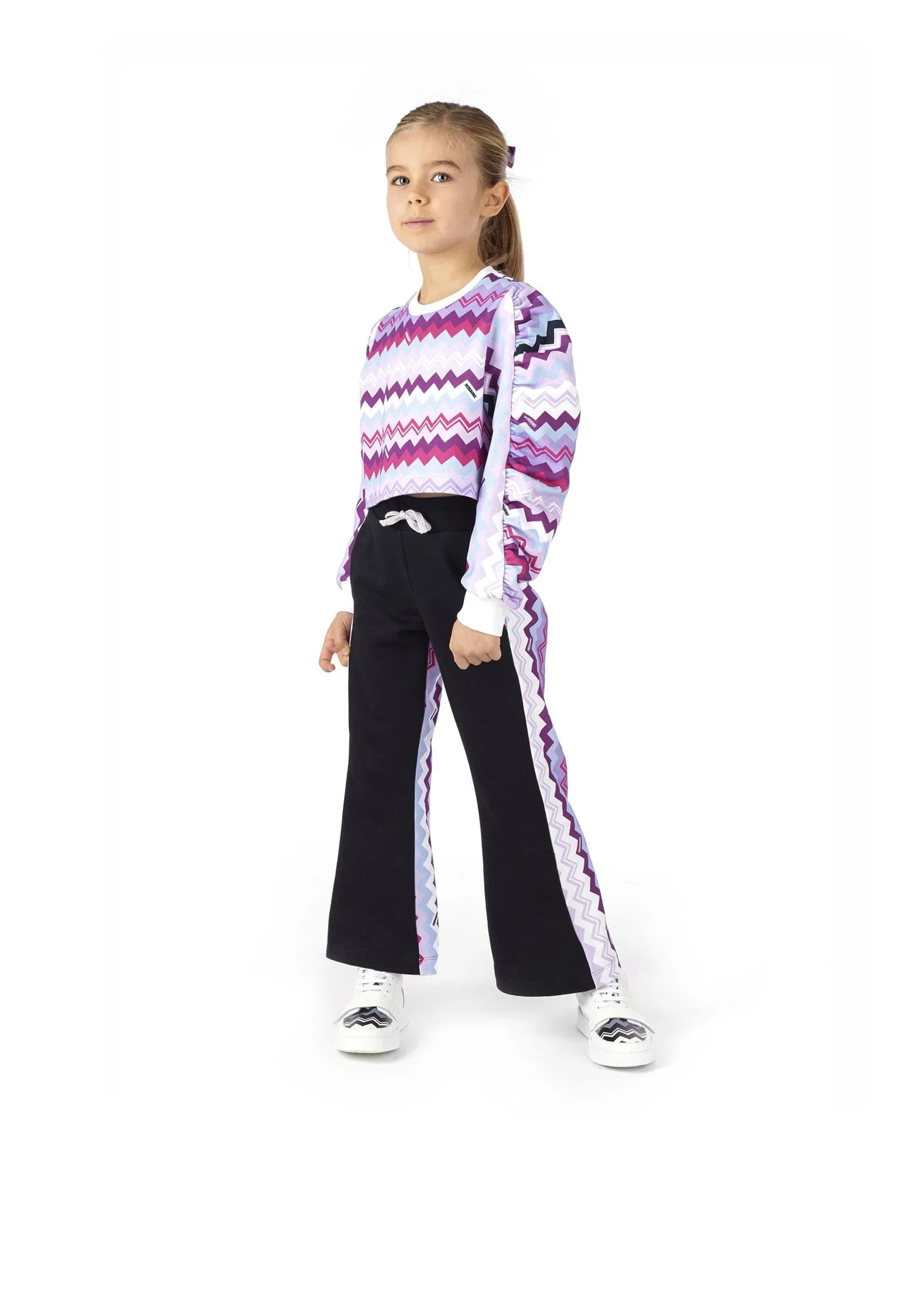 Missoni Girls Zigzag Sweatshirt in Pink