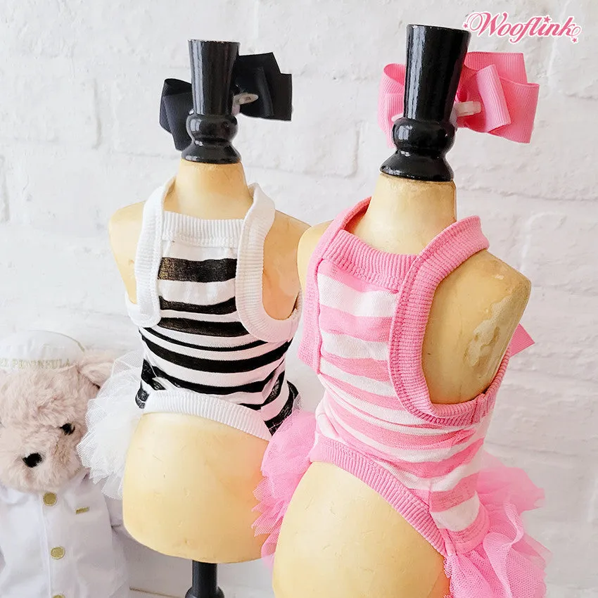 pink stripe tutu - size xs