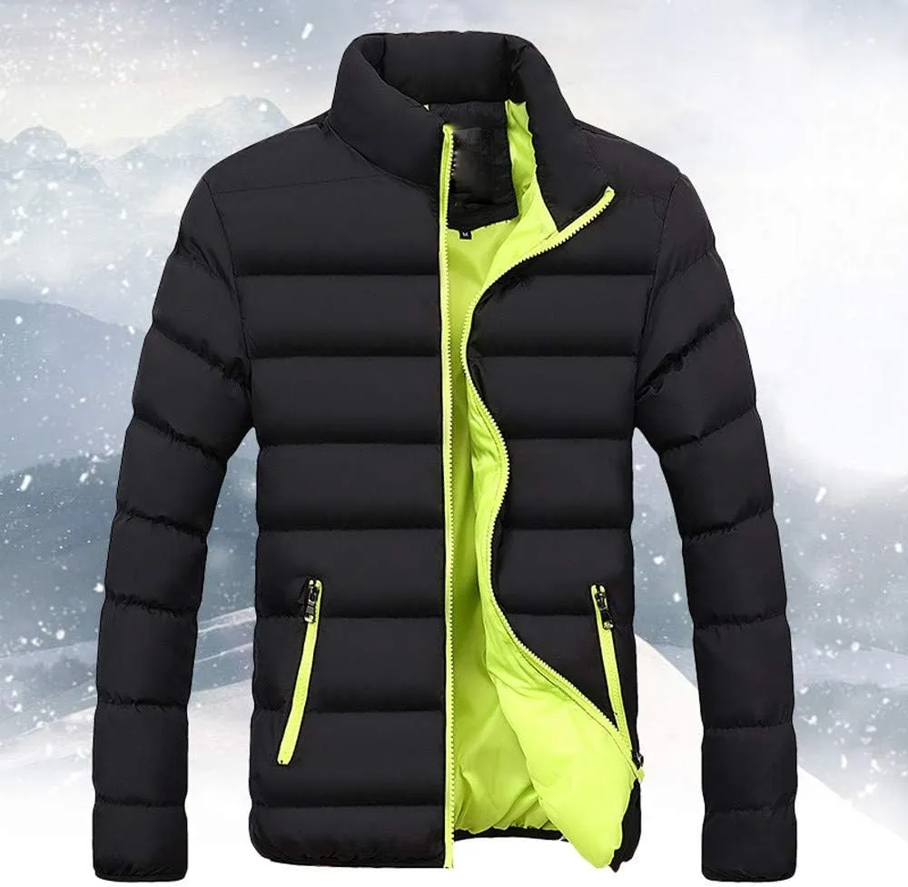 Puffer Jackets Mens Winter Warm Coats Down Quilted Jacket Thick Bubble Overcoats Outdoor Coat Zip Up Jackets