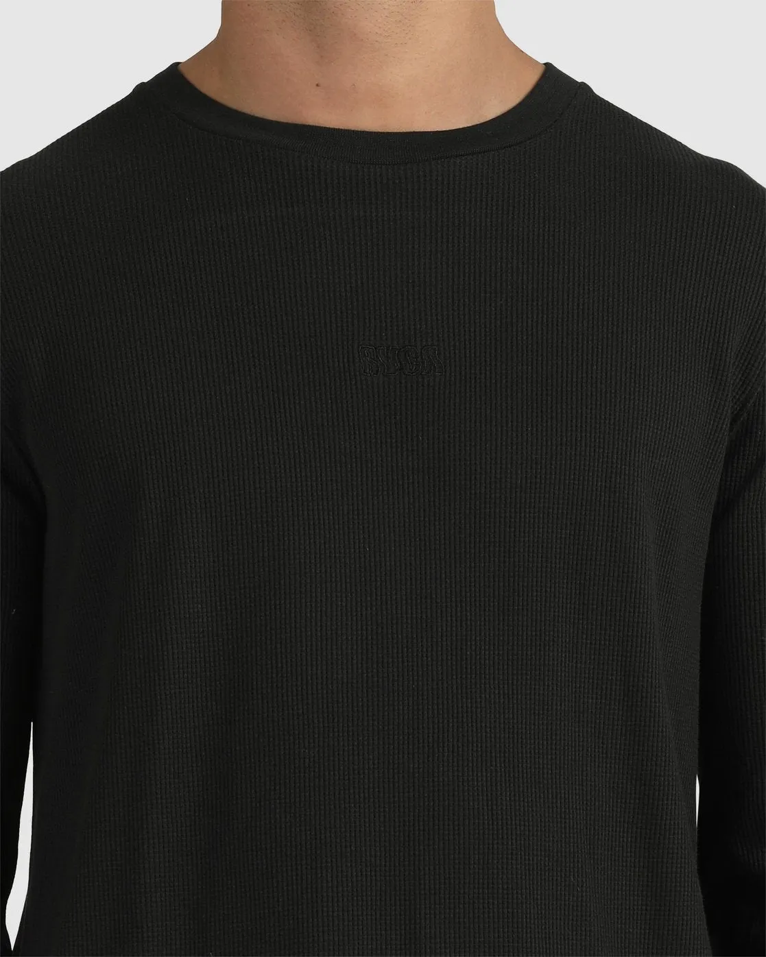 RVCA Warp Waffle Long Sleeve - Black