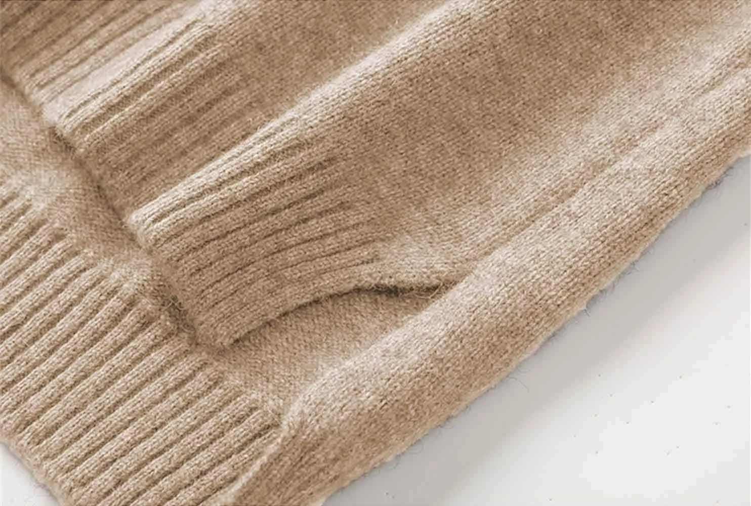 Sweaters Womens Loose Jumpers Merino Wool Knit Split Thick Turtleneck Pullover Long Sleeve Winter Tops