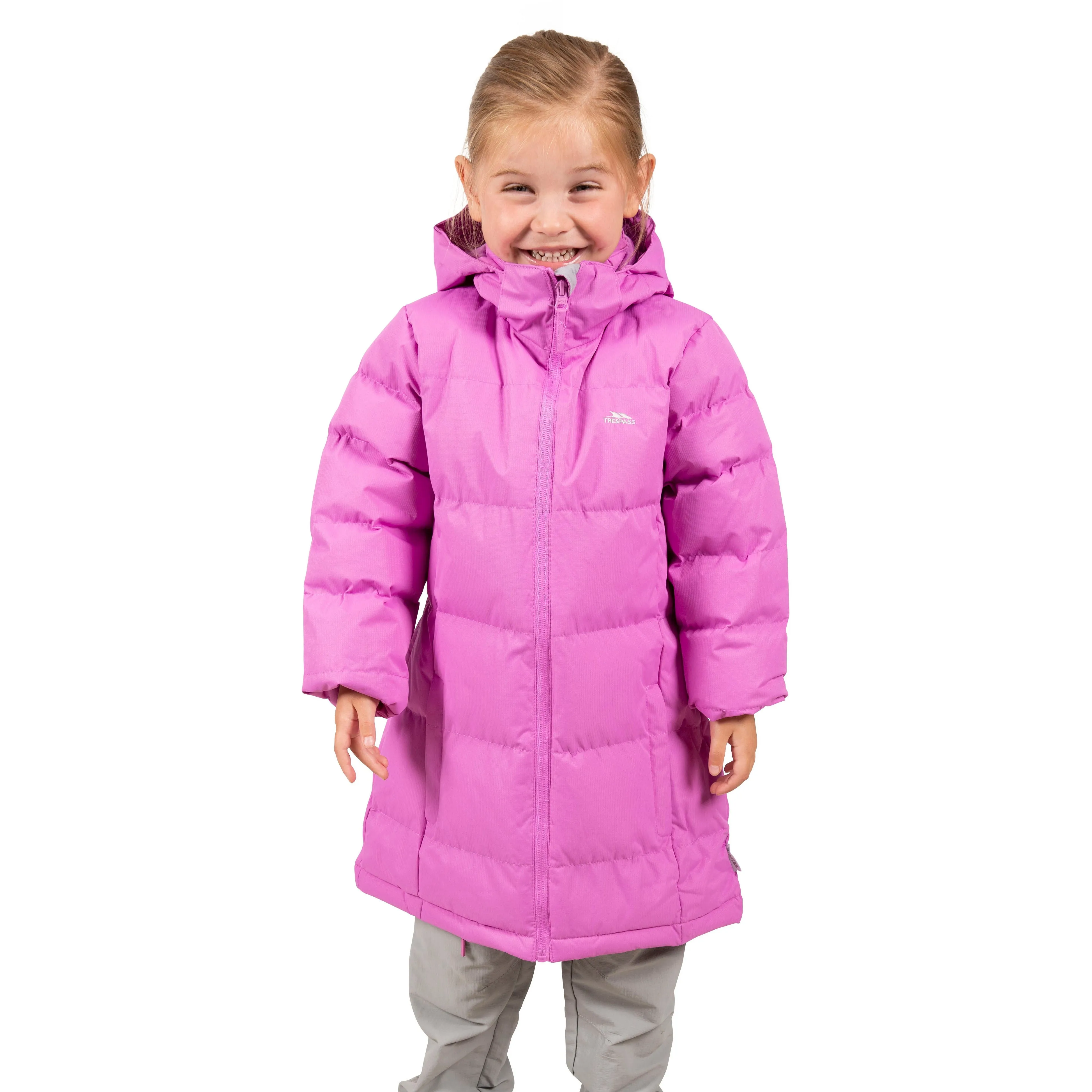 Tiffy Girls Padded Casual Jacket in Deep Pink