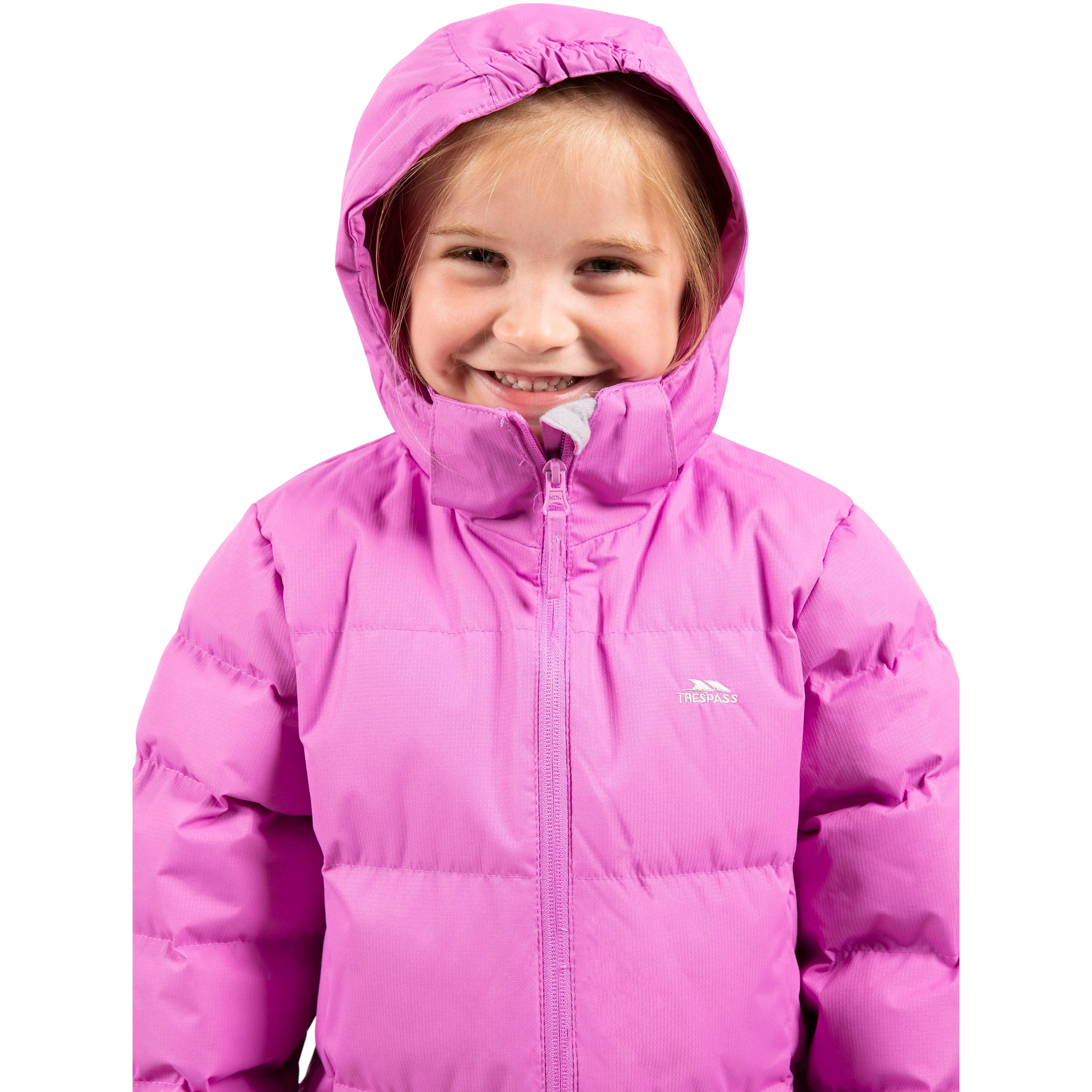 Tiffy Girls Padded Casual Jacket in Deep Pink