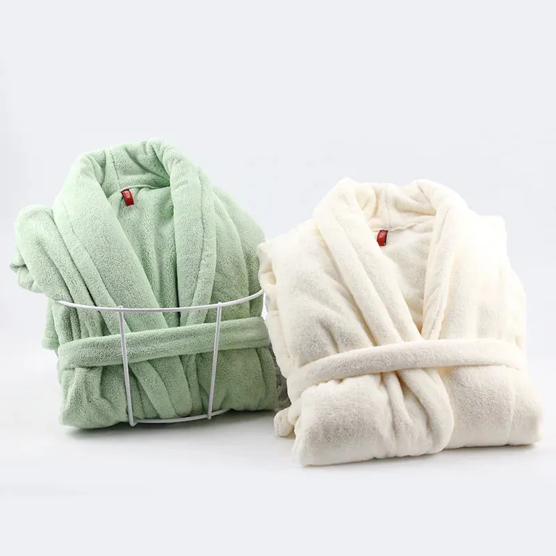 Uniquely Thickened Warm Bathrobe Loose Lounge Wear