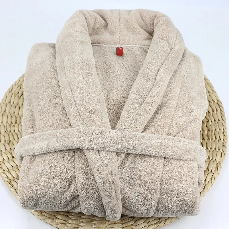 Uniquely Thickened Warm Bathrobe Loose Lounge Wear