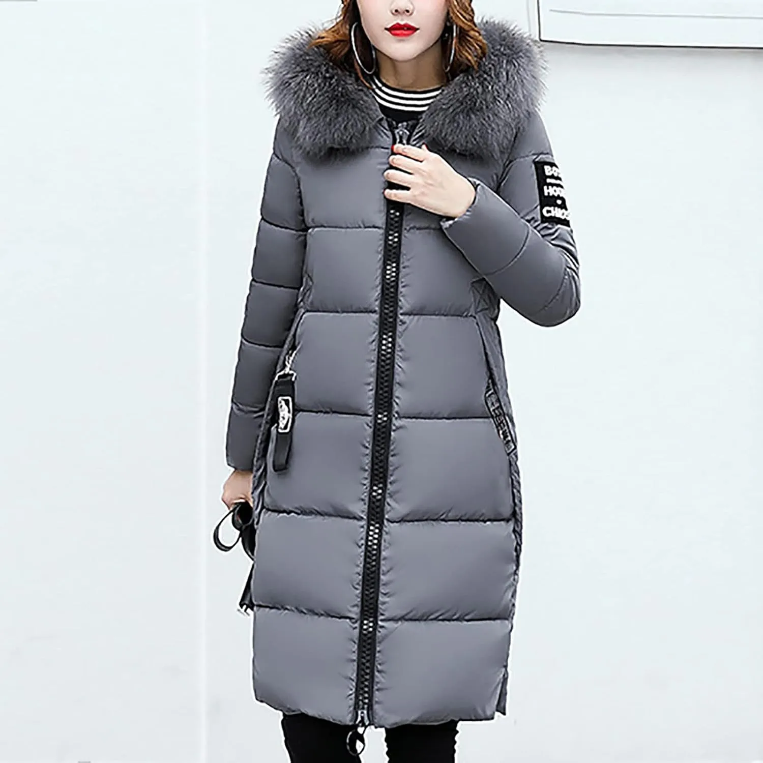 Winter Coats for Women Plus Size Long Down Jackets Puffer Hoodies Thick Winter Tops Warm Outwear