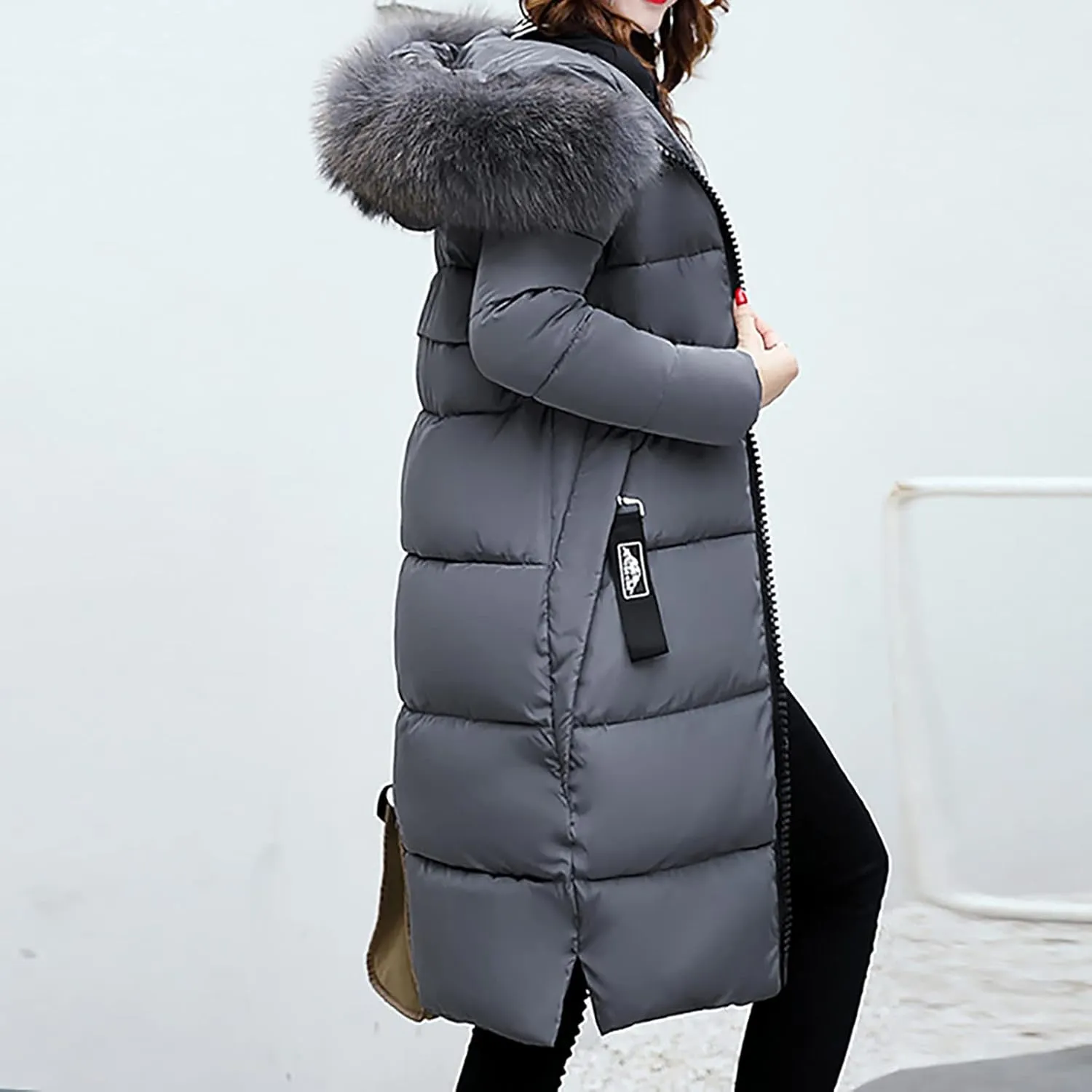 Winter Coats for Women Plus Size Long Down Jackets Puffer Hoodies Thick Winter Tops Warm Outwear