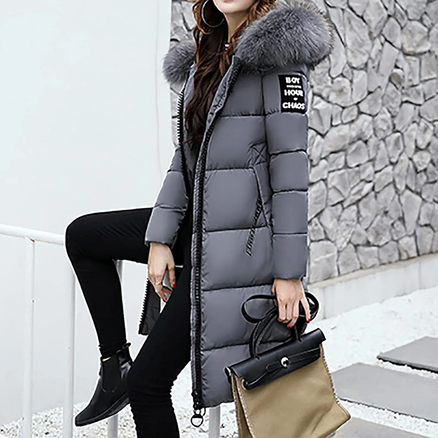 Winter Coats for Women Plus Size Long Down Jackets Puffer Hoodies Thick Winter Tops Warm Outwear