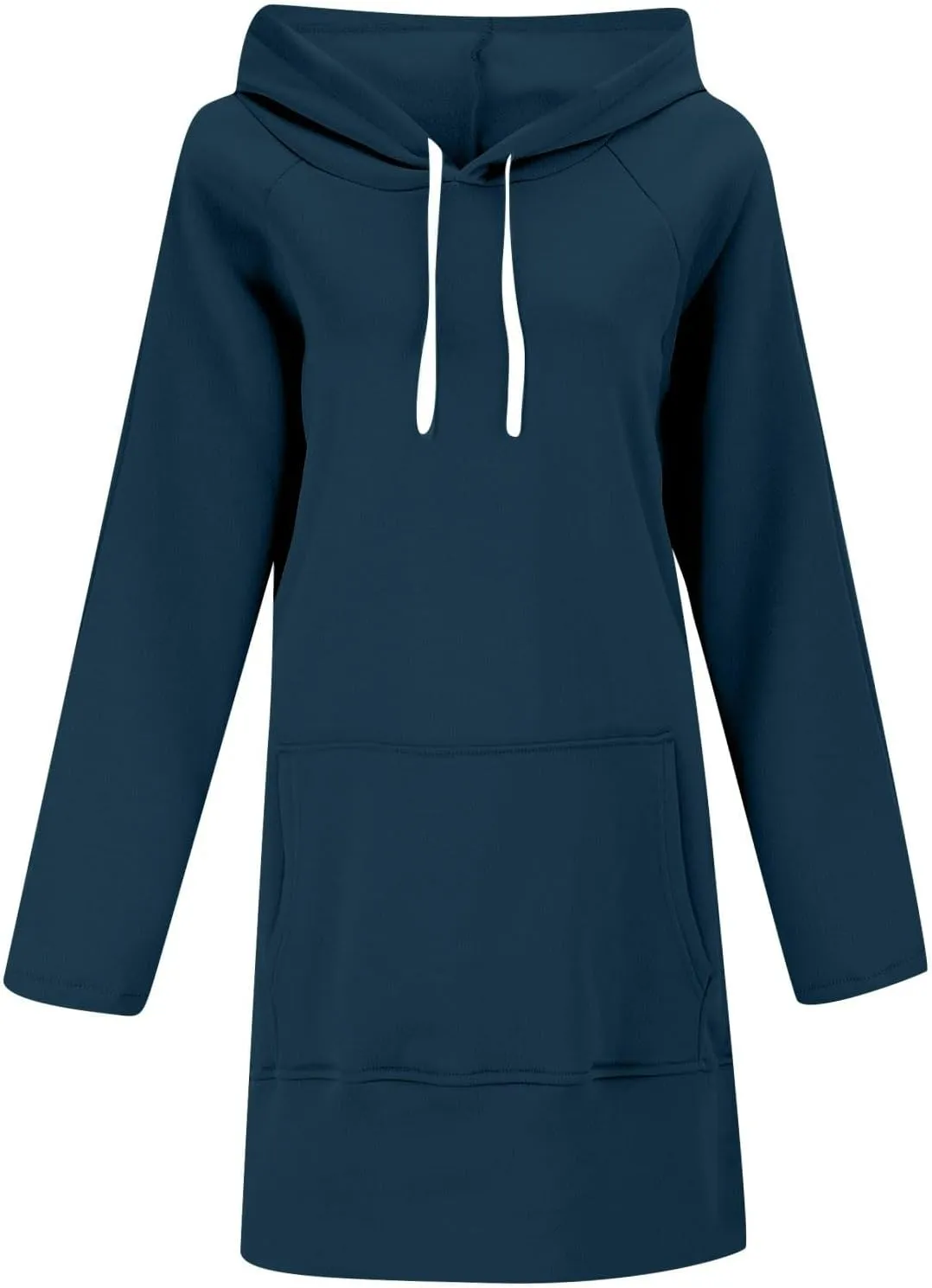 Women Hooded Sweatshirt Dress The Warmy Oversized Hoodie Dress Casual Drawstring Long Sweatshirt Trendy Split Hem Tops