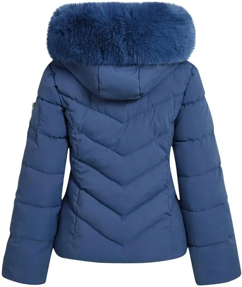 Women's Down Jacket Winter Mid Lenght Down Puffer Coats Ladies Lightweight Jackets Woman Hooded Thick Warm Parka