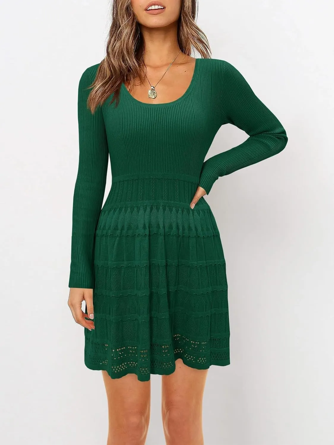 Womens Sweater Dresses 2024 Warm Winter Dress Fall Fashion 2024 Flattering Dresses to Hide Tummy