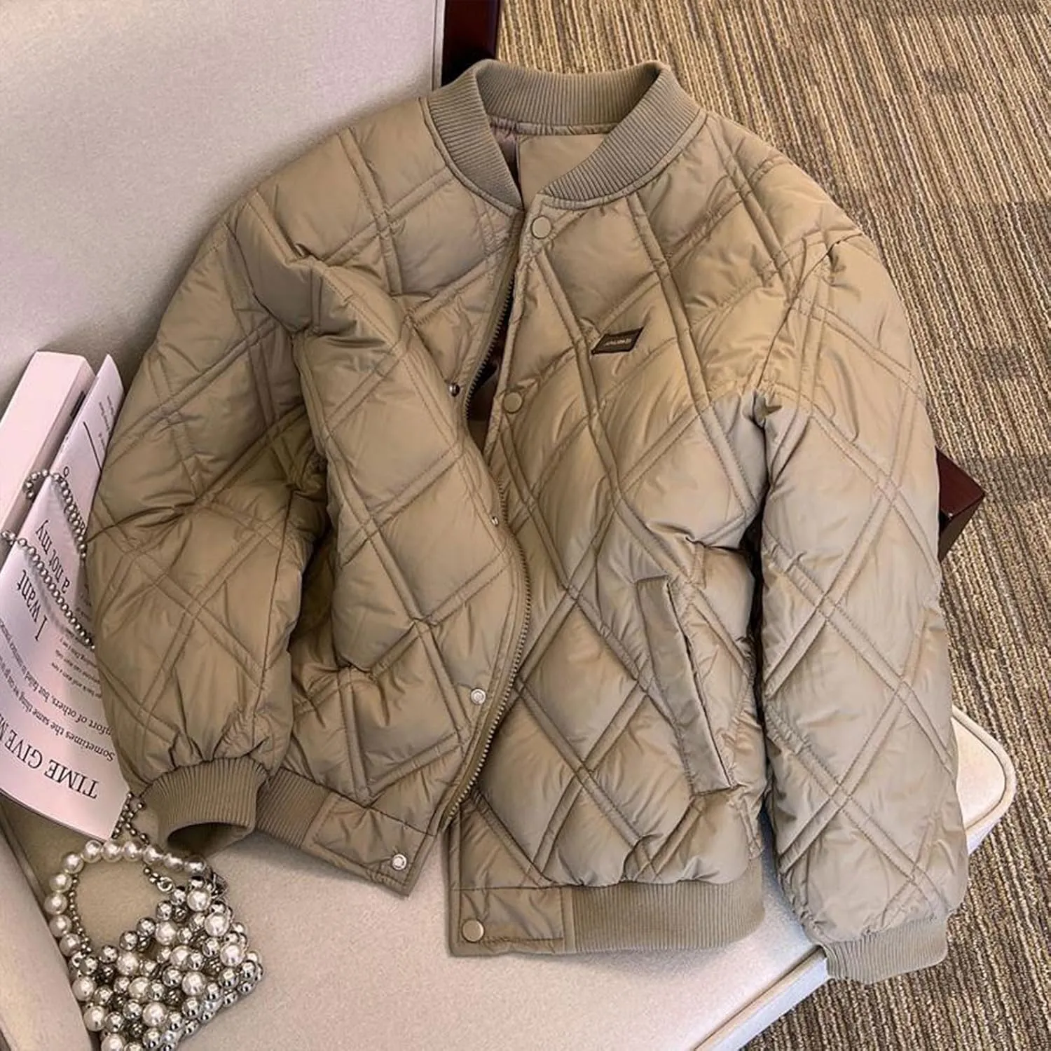 Womens Winter Coats Lightweight Quilted Jackets Oversized Puffer Jackets Bomber Jacket Down Coats Shaggy Padded Parkas